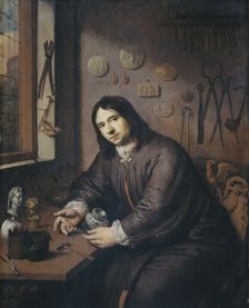 Portrait of a Goldsmith, c.1680. Creator: Anon