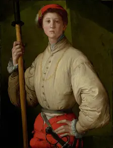 Portrait of a Halberdier (Francesco Guardi?), 1529-1530. Creator: Jacopo Pontormo