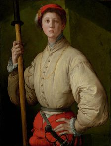 Portrait of a Halberdier (Francesco Guardi?), 1529-1530. Creator: Jacopo Pontormo