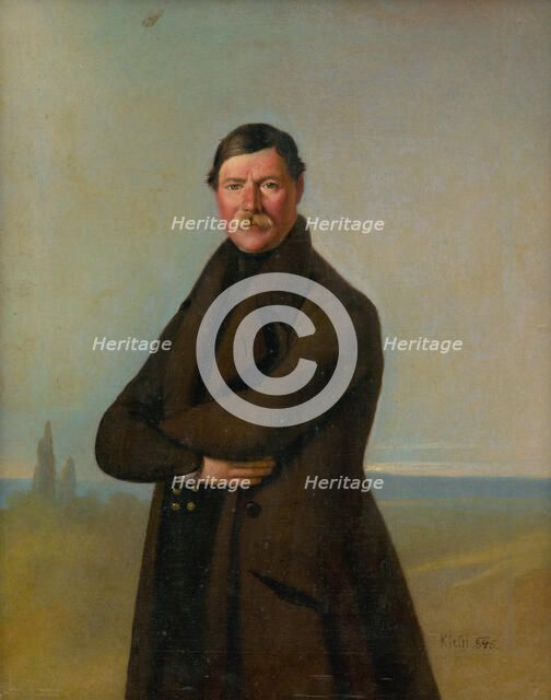 Portrait of a Hungarian landowner, 1845-1850. Creator: Johann Adam Klein.