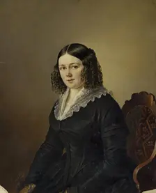 Portrait of A.I. Kolychiova, 1840. Creator: Akim Bagayev
