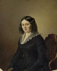 Portrait of A.I. Kolychiova, 1840. Creator: Akim Bagayev