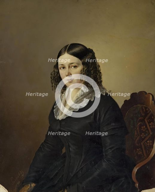 Portrait of A.I. Kolychiova, 1840. Creator: Akim Bagayev.