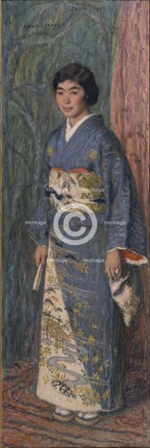 Portrait of a Japanese Woman (Mrs. Kuroki), 1922. Artist: Aman-Jean, Edmond François (1858-1936)