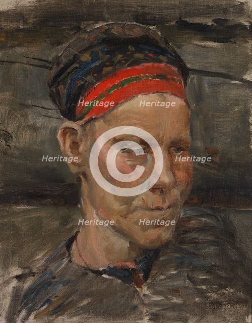 Portrait of a Karelian Woman, 1891. Creator: Akseli Gallen-Kallela.