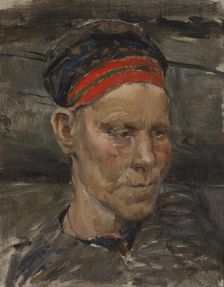 Portrait of a Karelian Woman, 1891. Creator: Akseli Gallen-Kallela