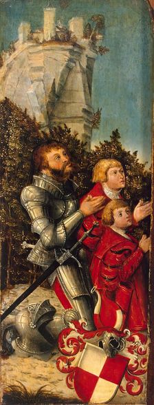 Portrait of a Knight and His Two Sons, 1519. Creator: Lucas Cranach the Elder