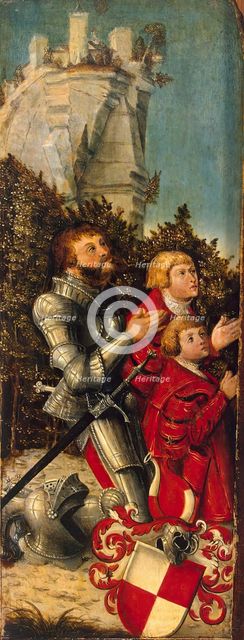 Portrait of a Knight and His Two Sons, 1519. Creator: Lucas Cranach the Elder.