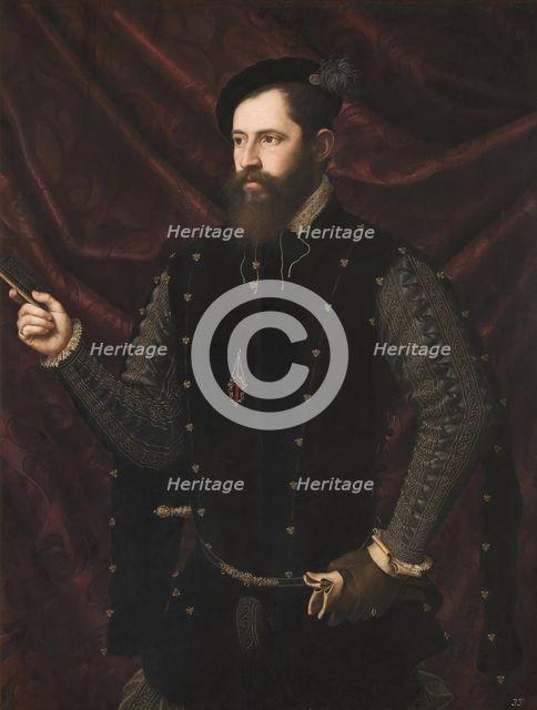 Portrait of a Knight of the Order of Santiago, c1560. Creator: Juan De Juanes.