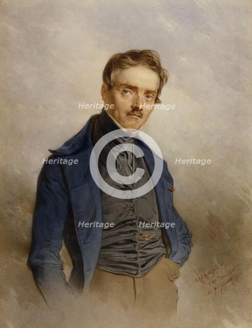 Portrait of A. L. Barye, 1884. Creator: Charles Camino.