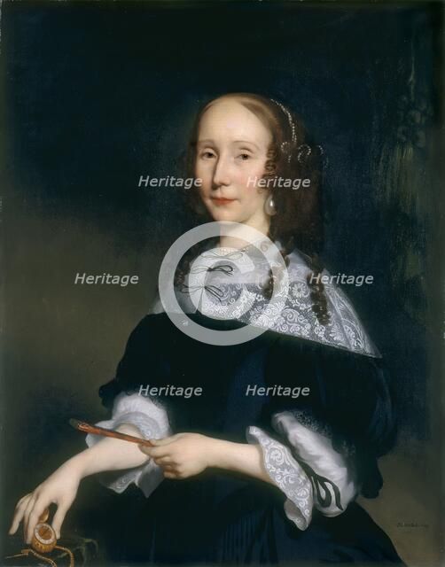 Portrait of a Lady, 1667. Creator: Nicolaes Maes.