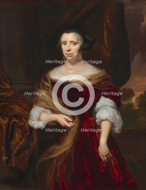 Portrait of a Lady, 1676. Creator: Nicolaes Maes.
