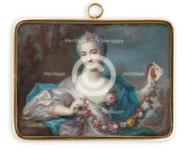 Portrait of a lady, 1707-1767. Creator: Jean-Baptiste Massé.