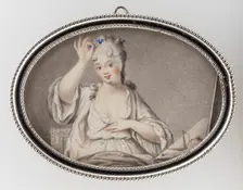 Portrait of a lady, 1710. Creator: Circle of Carl Gustaf Klingstedt