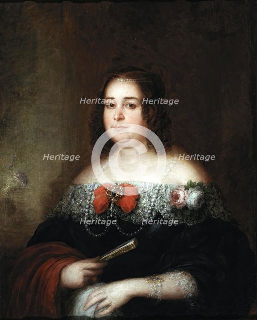 Portrait of a Lady, 1839. Creator: Jose Gutierrez de la Vega.