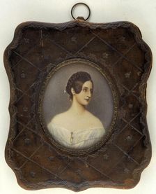 Portrait of a lady, 1860. Creator: Unknown