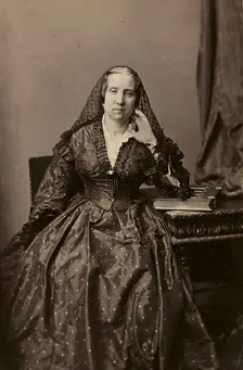 Portrait of a Lady, 1863. Creators: Achille Deveria, Théodule Deveria