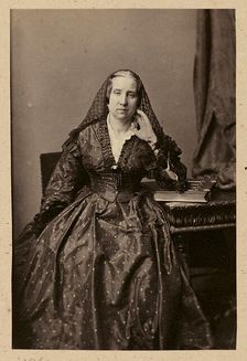 Portrait of a Lady, 1863. Creators: Achille Deveria, Théodule Deveria