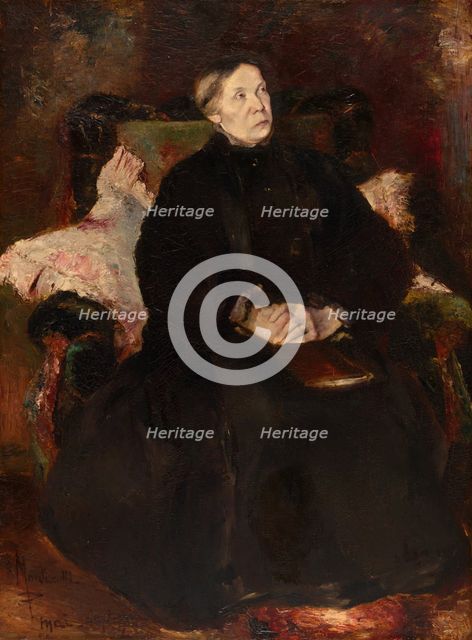 Portrait of a Lady, 1870/79. Creator: Adolphe Monticelli.