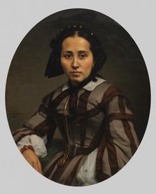 Portrait of a Lady, 1874. Creator: Johann Heinrich Neumann (German, 1801-1879)