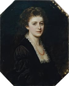 Portrait of a lady, 1875. Creator: Eduard von Engerth