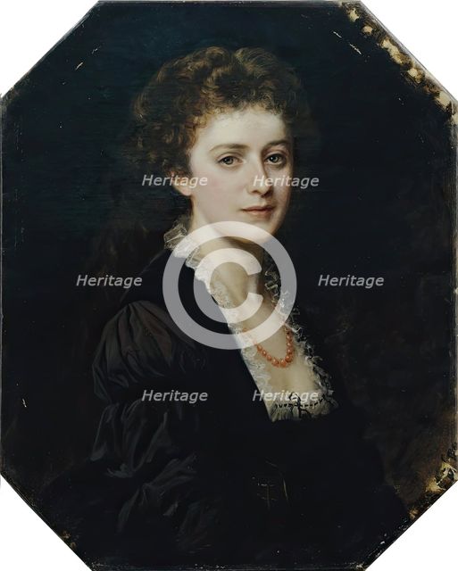 Portrait of a lady, 1875. Creator: Eduard von Engerth.