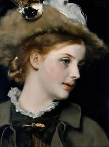 Portrait of a lady, 1881. Creator: Karl Gussow