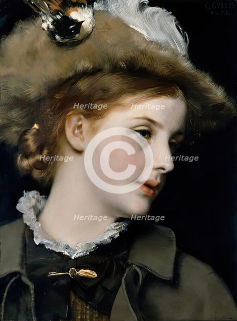 Portrait of a lady, 1881. Creator: Karl Gussow.