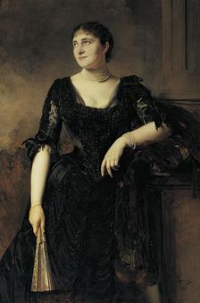 Portrait of a lady, 1887. Creator: Heinrich von Angeli
