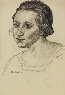 Portrait of a lady, 1923. Creator: Anny Dollschein