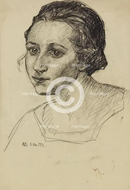 Portrait of a lady, 1923. Creator: Anny Dollschein.