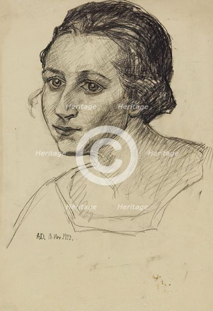 Portrait of a lady, 1923. Creator: Anny Dollschein.
