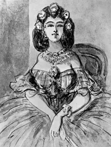 Portrait of a Lady 19th century, (1930). Artist: Constantin Guys