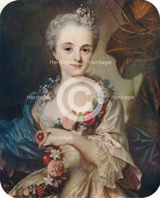 Portrait of a Lady (Marquise de Pompadour), c18th century, (1906). Artist: Rosalba Zuanna Carriera