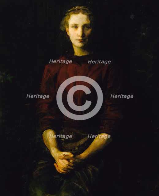 Portrait of a Lady (Mrs. William B. Cabot), 1900-1902. Creator: Abbott Handerson Thayer.