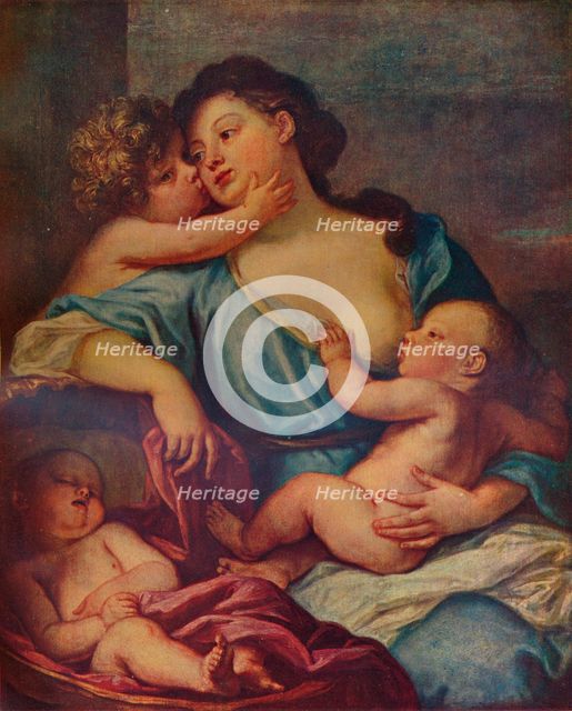Portrait of a Lady and Three Children, 17th century, (1907). Artist: Sébastien Bourdon