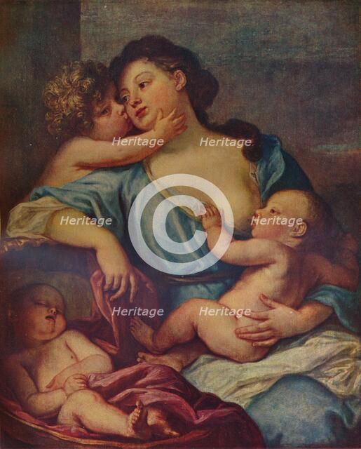 Portrait of a Lady and Three Children, 17th century, (1907). Artist: Sébastien Bourdon