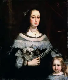 Portrait of a Lady and a Little Girl c1660. Artist: Justus Sustermans