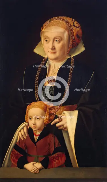 Portrait of a Lady and Her Daughter, 1540. Creator: Bartholomaeus Bruyn the Elder.