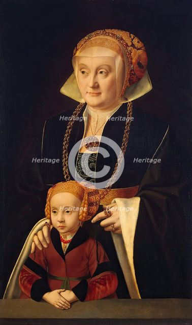 Portrait of a Lady and Her Daughter, 1540. Creator: Bartholomaeus Bruyn the Elder.