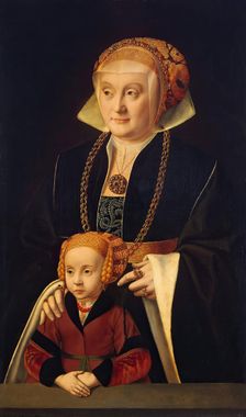 Portrait of a Lady and Her Daughter, 1540. Creator: Bartholomaeus Bruyn the Elder