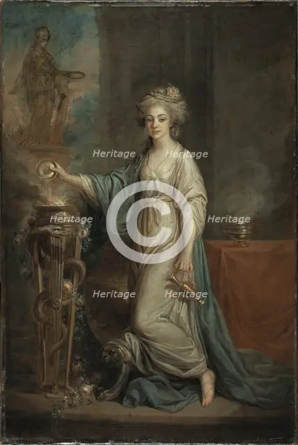 Portrait of a Lady as a Vestal Virgin, c1780s. Creator: Angelica Kauffman.