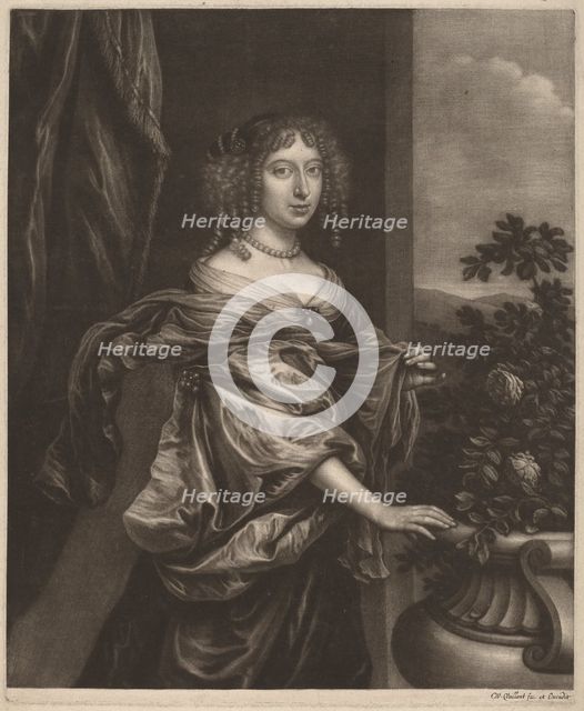 Portrait of a Lady beside a Rose Bush, c. 1655. Creator: Wallerant Vaillant.