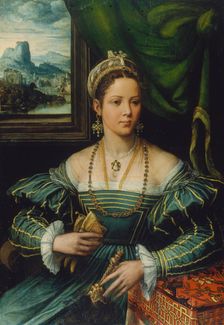 Portrait of a Lady, c1530-1540. Creator: Girolamo da Carpi?