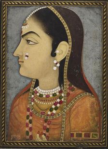 Portrait of a lady, c1800. Artist: Sahib Ram
