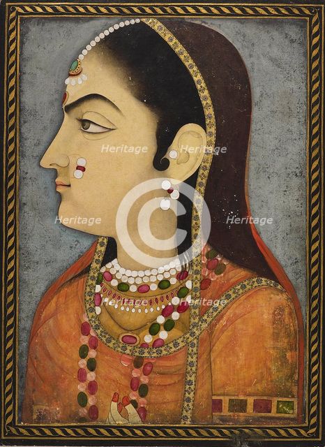 Portrait of a lady, c1800. Artist: Sahib Ram.
