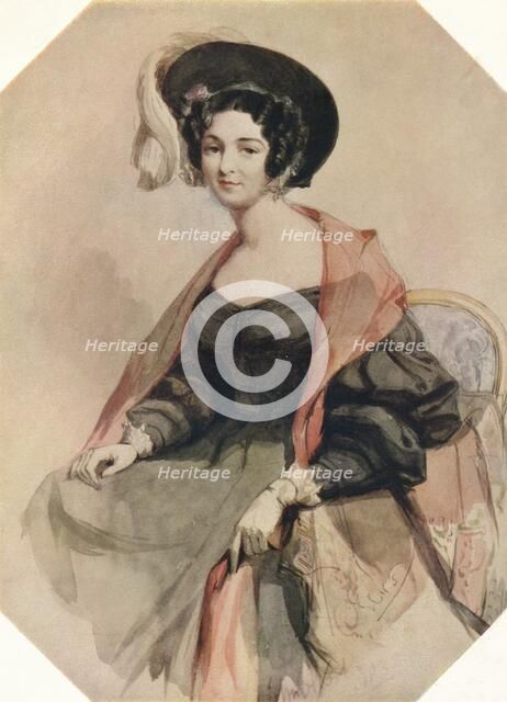 'Portrait of a Lady', c1855. Artist: John Absolon.
