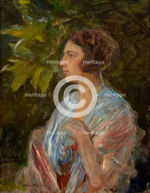 Portrait of a Lady, c1930. Creator: Teodor Axentowicz.