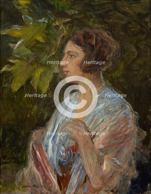 Portrait of a Lady, c1930. Creator: Teodor Axentowicz.