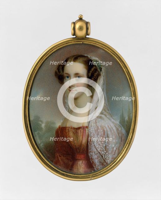 Portrait of a Lady, ca. 1827. Creators: Henry Inman, Thomas Seir Cummings.
